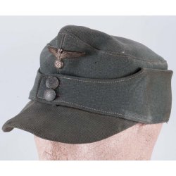 German WW2 Army/Heer EM's M43 combat cap with metal eagle and named