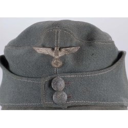 German WW2 Army/Heer EM's M43 combat cap with metal eagle and named