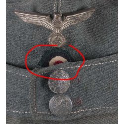 German WW2 Army/Heer EM's M43 combat cap with metal eagle and named