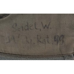 German WW2 Army/Heer EM's M43 combat cap with metal eagle and named