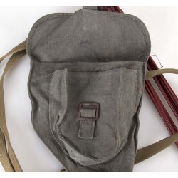 German WWII Pioneer Troops Mine &amp; Gas Warning Flag Set with Carry Case 