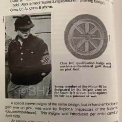 German WW2 HJ Motor sleeve qualification badge - Class A