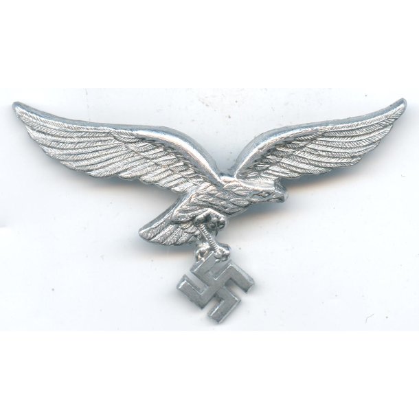 Luftwaffe EM/NCO's visor cap eagle in metal 'FLL'