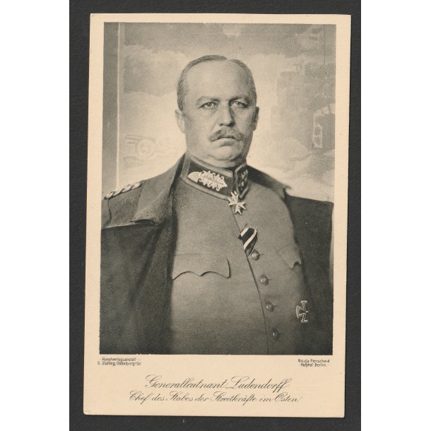 German WWI feldpost postcard - Generalleutnant Ludendorff