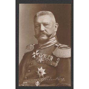 German WWI feldpost postcard - von Hindenburg