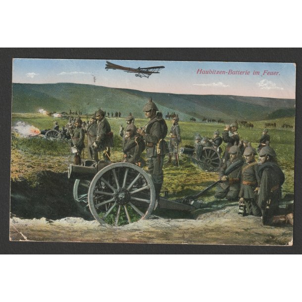 German WWI feldpost postcard - Haubitzen-Batterie