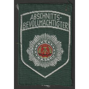 DDR, Volkspolizei Abschnitts-Bevollmchtiger Sleeve patch