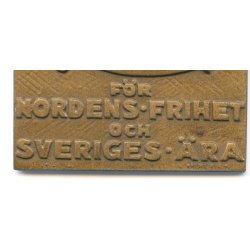 Finnish WWII Swedish Volunteer Corps Bronze Plaque (Svenska Frivilligk�ren 1939�1940)