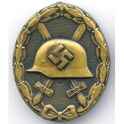 German WW2 Wound badge in black 1939 - Brass