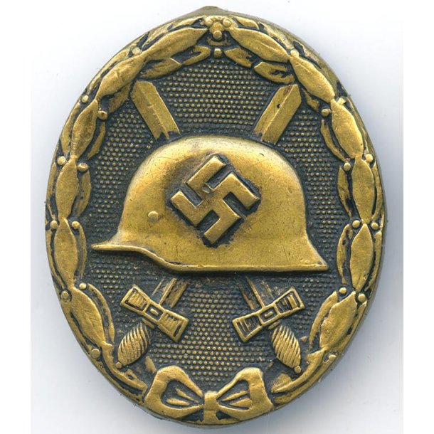 German WW2 Wound badge in black 1939 - Brass