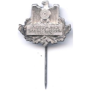 German WW2 Kriegs-WHW-Opferschiessen 1939/40 stickpin