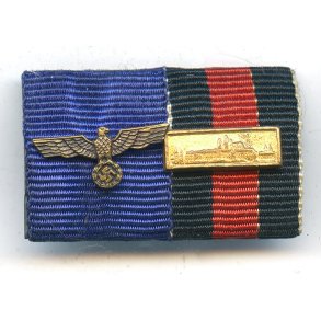 German WW2 Army 12 service medal & October medal with Prague clasp