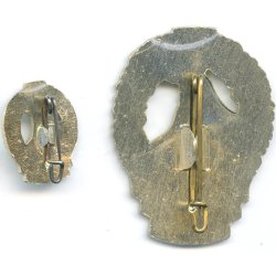 East German DDR "Ready for the Defense of the Homeland" badge + mini
