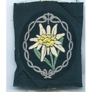 German WW2 Gebirgsj�ger Edelweiss arm patch - BEVO version