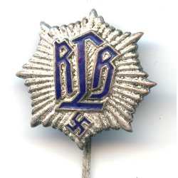 German WW2 RLB, first pattern, member's badge in silver