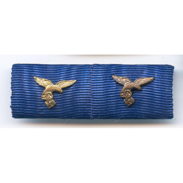 German WW2 4 +12 years Luftwaffe Long Service Award ribbon bar