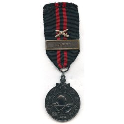 Finnish WW2  Winter War medal 1939-40 for Foreign volunteers with LAPPI clasp and swords