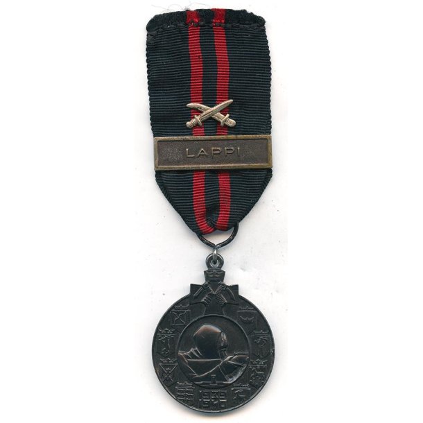 Finnish WW2  Winter War medal 1939-40 for Foreign volunteers with LAPPI clasp and swords