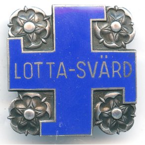 Finnish WW2 Lotta Sv�rd member's badge 'Silver 1936'