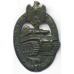 German WW2 Panzer Assault Badge  in Bronze 'A.S'
