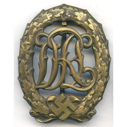 German WW2 DRL sports badge in bronze 'Jena Wernstein'