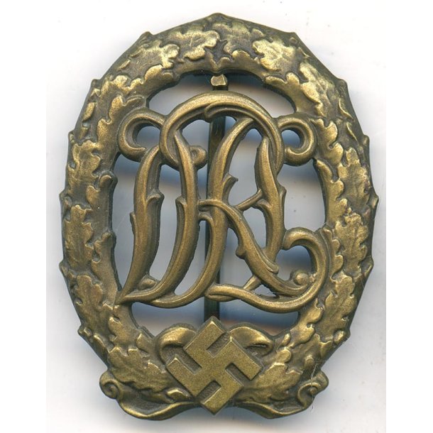 German WW2 DRL sports badge in bronze 'Jena Wernstein'