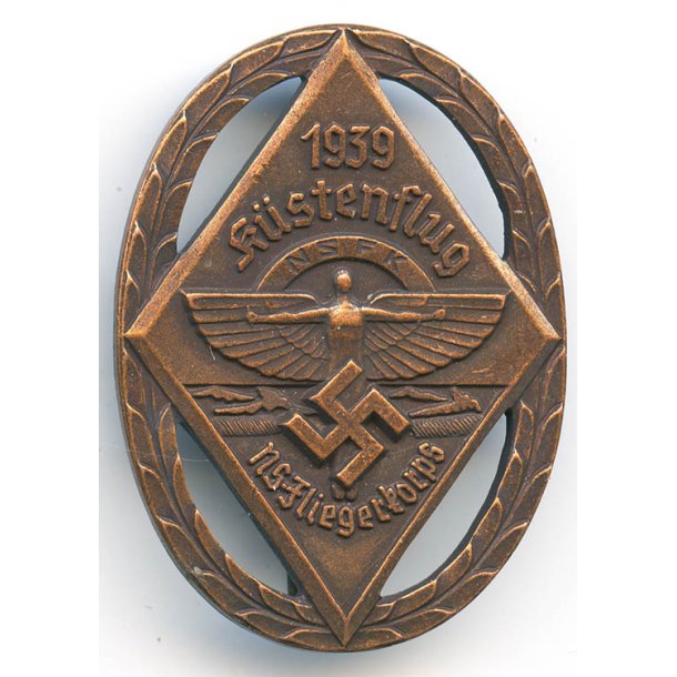 German WW2 N.S.F.K. Kstenflug 1939 badge