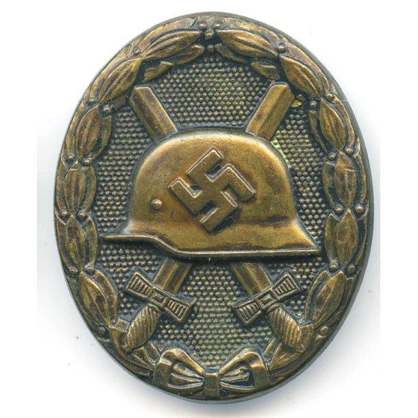 German WW2 Wound badge in black 1939 - Brass