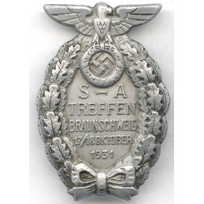 SA Treffen Braunschweig 17./18. Oktober 1931 badge