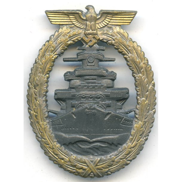 German WW2 Kriegsmarine High Seas Fleet War Badge 'Friedrich Orth'