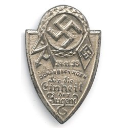 German WW2 1935 Hitler Youth / SA Event Badge � "F�r die Einheit der Jugend" (Donaueschingen)
