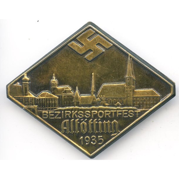 German WW2 Bezirkssportfest Alt�tting 1935 badge