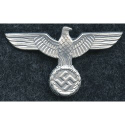 German WW2 Army EM/NCO's First pattern visor cap eagle in metal(Carl Halfar Factory find)