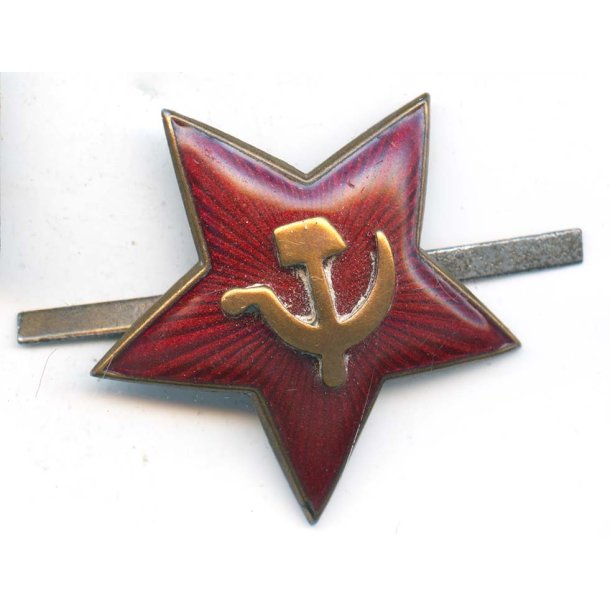 Russian WW2 Red Star Visor/overseas cap insignia