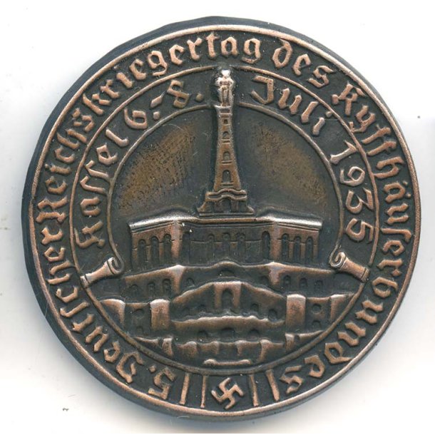 German WW2 Deutscher Reichskriegertag des Kyffhauserbundes Kassel 1935 badge