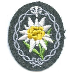 German WW2 Gebirgsj�ger Edelweiss armpatch
