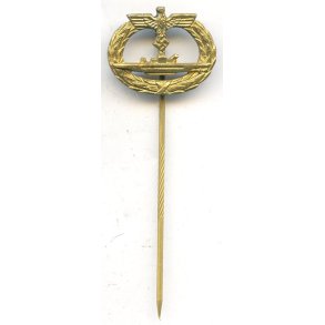 German WW2 Kriegsmarine U-boat War miniature badge  - 18 mm