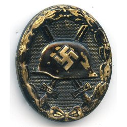 German WW2 Wound badge in black 1939 - Brass
