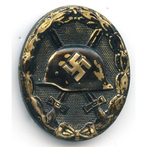 German WW2 Wound badge in black 1939 - Brass
