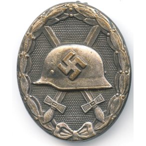 German WW2 Wound badge in silver 'Gustav Brehmer' - Tombac