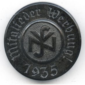 German WW2 N.S.V 'Mitglieder Werbung' 1935 member's badge