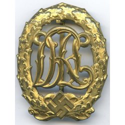 German WW2 DRL sports badge in gold 'Jena Wernstein'
