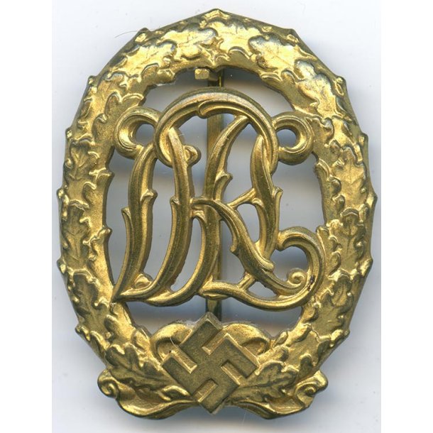 German WW2 DRL sports badge in gold 'Jena Wernstein'