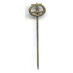  German WW2 Kriegsmarine U-boat War miniature badge  - 16 mm