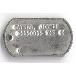 US WW2 Dog tag - Joseph Gaines