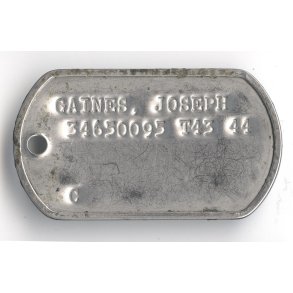 US WW2 Dog tag - Joseph Gaines