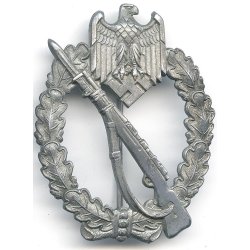 German WW2 Infantry assault badge in silver 'Rettenmaier'