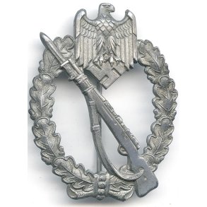 German WW2 Infantry assault badge in silver 'Rettenmaier'