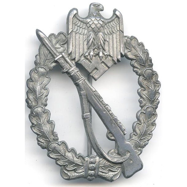German WW2 Infantry assault badge in silver 'Rettenmaier'