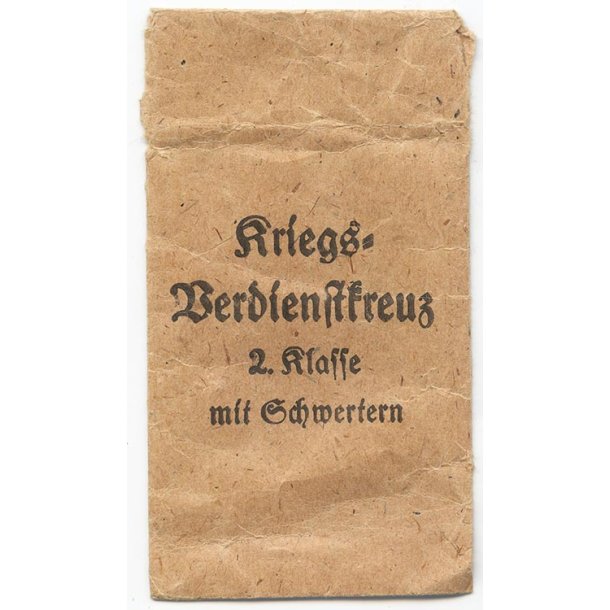 German WW2 War merit cross with swords bag of issue '11' 'Grossmann &amp; CO'